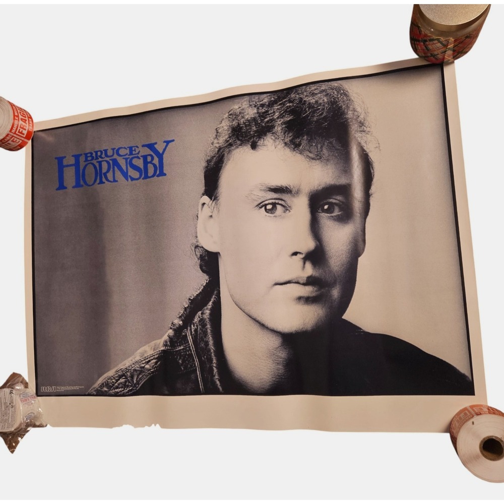 Bruce Hornsby 30x22 Original‎ Vintage 1987 RCA Records Rock Pop Promo Poster